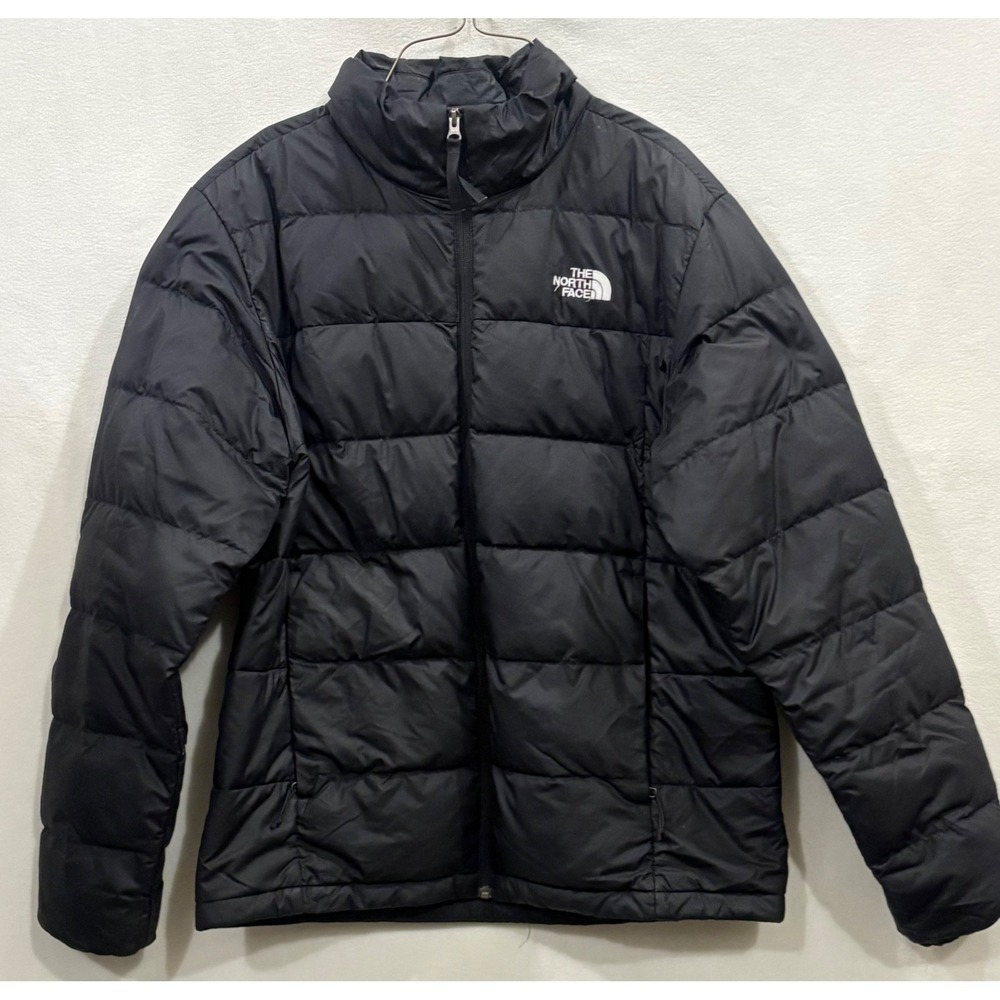 The North Face Mens Aconcagua 2 Puffer Jacket Black Down Insulated Lg NF0A47DU L